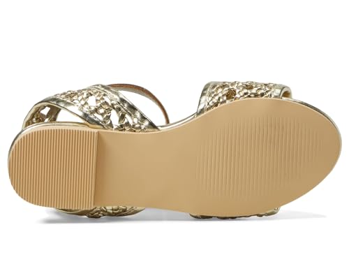 Janie and Jack Girl's Metallic Basket Weave Sandals (Toddler/Little Big Kid)3