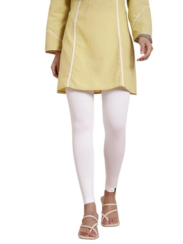 Image of TWIN BIRDS Super Stretchable Cotton Elasthane Fabric Ankle Length Leggings for Women