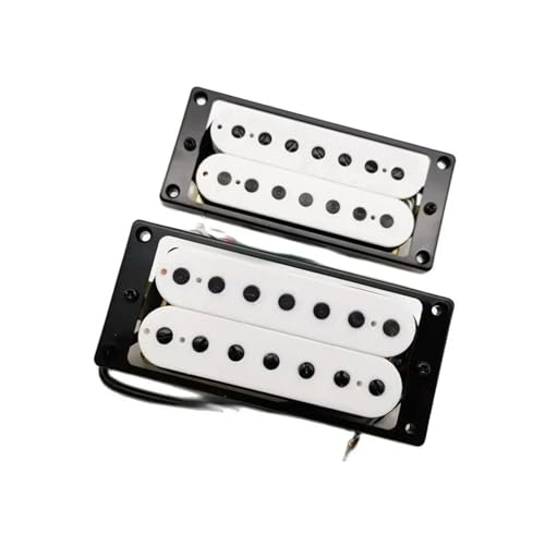 エレキギターのピックアップパーツ 7 弦ギターピックアップハムバッカーセラミックネックとブリッジ 4C ホワイトプロフェッショナルギター部品