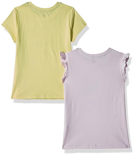 Image of Amazon Brand - Jam & Honey Girls Cotton Graphic Printed Half Sleeves T-Shirt | Regular Fit | Soft & Breathable | Age 2-8 Years (Available in Pack of 5 & Pack of 3)