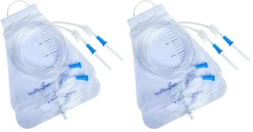 Image of Super Economical Enema Bag Kit (2 Quart) - BPA and Latex Free - Foldable and Compact - Travel Compatible (2 Pieces) (Pack of 2)