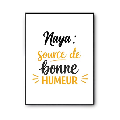 Affiche Naya Otshirt - Poster avec citation humour imprimé en France pour déco