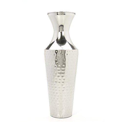 Hosley 18 Inch High Silver Color Metal Floor Vase. Ideal for Dried Flowers Gift for Floral Arrangements Wedding Home Spa Votive Candle Gardens P9 - Image 3