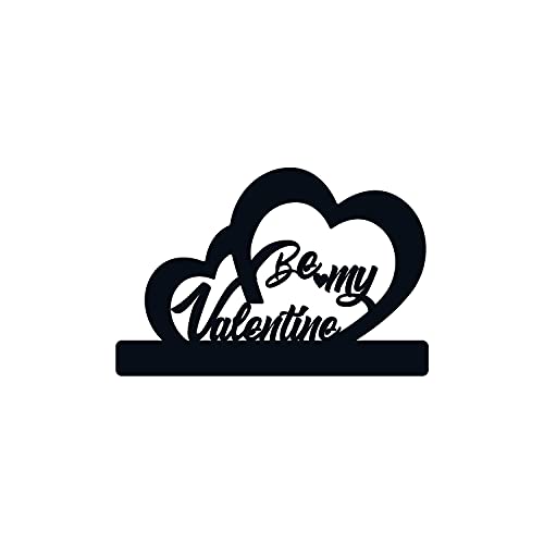 Image of eCraftIndia Be My Valentine Love Heart Wooden Wall Decor for Living Room Bedroom Home Wall Decor Items Wall Art for Home Decor Valentine Gift for Girlfriend Boyfriend Husband Wife Valentine Decoration