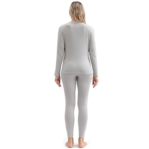 Image of PISIQI Thermal Underwear Women Ultra-Soft Long Johns Set Base Layer Skiing Winter Warm Top & Bottom