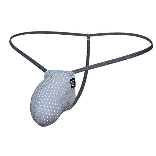 Men's T Back Thong Low Rise Sexy Briefs Spaghetti Strap Mesh Bikini Underwear3