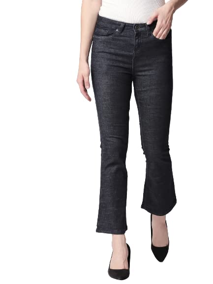 Image of HIGH Star Women Charcoal Grey Bootcut Stretchable Jeans