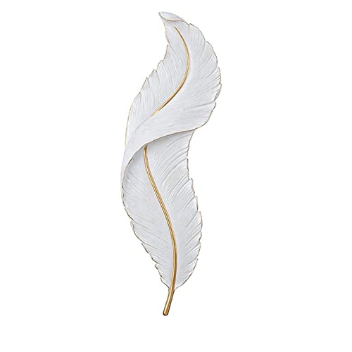 Luminaire mural design plumes blanches éclairage LED pour couloir et foyer