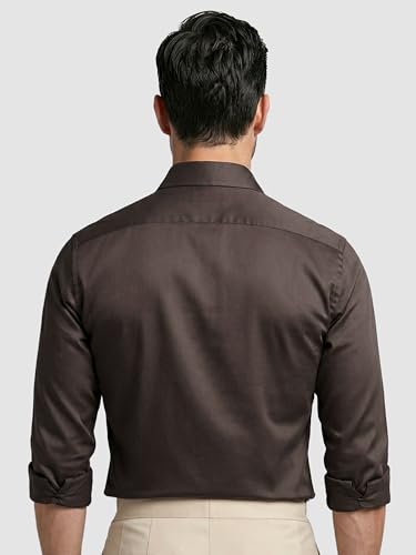Image of BEYOUNG Regular Fit Formal Satin Shirt for Men | Full Sleeves | Men's Stylish Satin Silk Shirt | Formal Shirt | Buttondown Collar | Satin Solid Shirt for Men