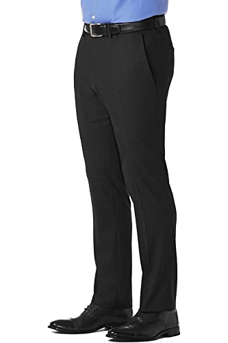 Kenneth Cole REACTION Men's Slim-Fit Stretch Gabardine Dress Pants (Black, 36Wx30L)3