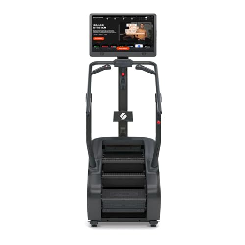 Image of STEPR+ Stair Master with 27 inch Touchscreen with Streaming Platforms | For Home Use, 140 SPM, 5.2 inch Step Height, 375 lb Capacity Stair Stepper Machine