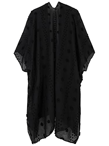 Moss Rose Women's Swimsuit Cover up Beach Kaftan for Bathing Suit with Floral Pattern