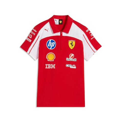 PUMA Scuderia Ferrari F1 2026 Kinder Team-Poloshirt - Rot - Größe: 128
