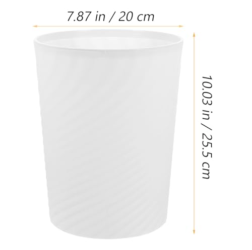 Caneca de basura blanca de 8 litros sin tapa, 2 piezas miniatura 2