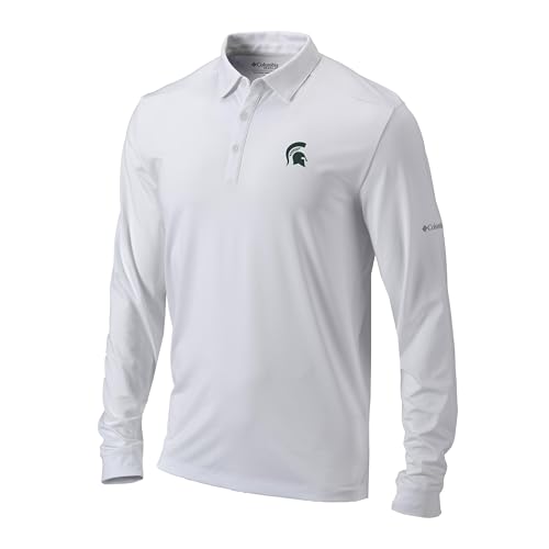 Columbia Michigan State Univ Golf Men's Pin High Long Sleeve Polo