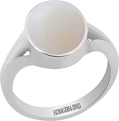 S KUMAR GEMS & JEWELS Certified 7.25 Ratti or 6.50 Ct Natural Opal Authentic Gemstone Free Lab Certificate Hallmark Silver Ring for Astrological Purpose (B098BD8NDM) Amazon Price History, Amazon Price Tracker