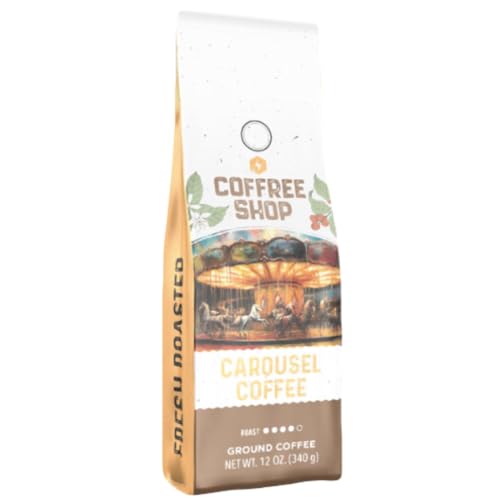 Coffree Shop Company Carousel Coffee – Medium Roast 100% Arabica Whole Bean Coffee, 12 oz image 4