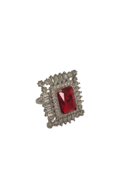SHAH BEAUTY VINTAGE STYLE (AD) STAEMENT COCKTAIL RING WITH ADJUSTABLE FEATURE FOR DIAMOND LOVER.(IDEAL GIFT FOR WOMEN).-image-4