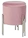Hodge and Hodge Brooklyn Stool Tabouret en Velours, Vieux Rose, Taille Unique