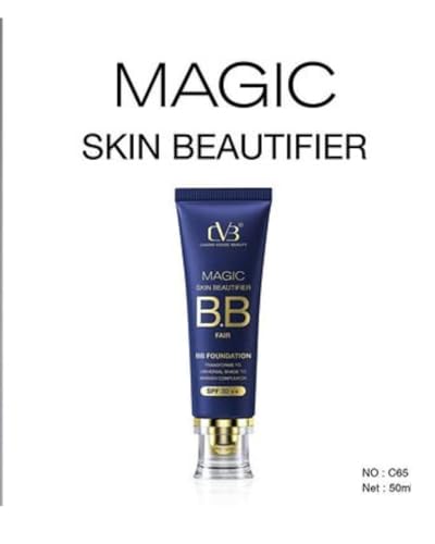 Image of CVB C65 Magic Skin Beautifier BB Fair Cream for Complexion Enhancer, Matte BB Foundation for Face Make-up, Skin Hydration with SPF 30 ++ (01 White Ivory)