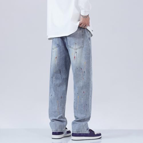 Jeans Pants Trousers Denim High Street Classic Loose Trendy Retro Men's Wide Leg4