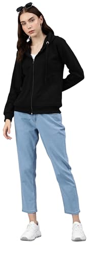 Image of ADBUCKS Women's Cotton Winter Jacket Sweatshirts Casual Drawstring Clothes Zip Up Hoodie With Front Pocket Ii Womens Hoodies Ii Womens Jacket Ii Winter Sweater Hoodie For Women & Girls
