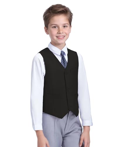 Kids Vest for Boys Formal Suit Vest for Toddler Solid Dress Waistcoat4