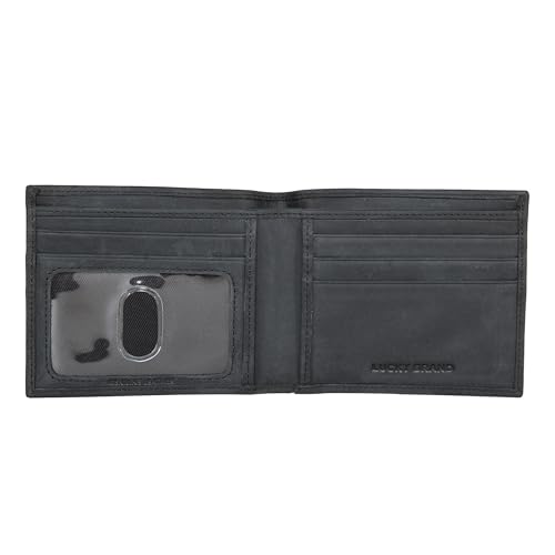 Lucky Brand Men's Bifold Wallet | ID Window | Card Slots | Genuine Leather | Organization | Durable | Stylish4