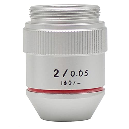 Microscope 1X 2X Achromatic Objective Lens for 195 Biological Microscope Accessories(2X-160)