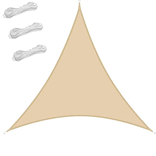 Voile d'ombrage triangulaire de jardin imperméable 2,5m abri d'auto cour