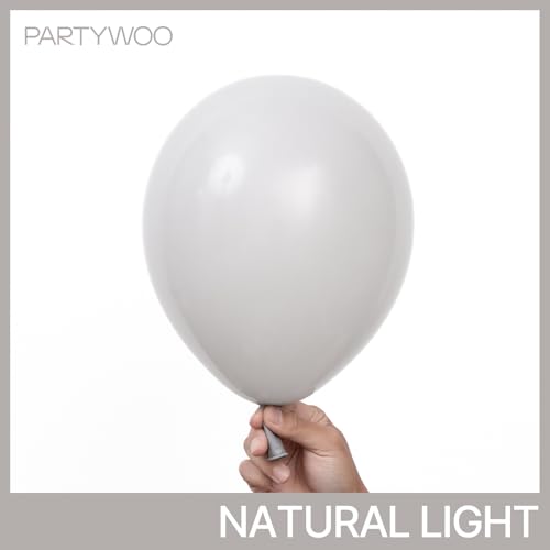 Image of PartyWoo Grey Balloons 50pcs Light Pastel Pale Gray Color 12 Inch