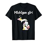 Michigan Girl T-Shirt I Love Michigan Home Tee T-Shirt