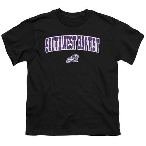 LOGOVISION Southwest Baptist University Arch Logo Black Kids T Shirt (4) for Toddler Boys and Girls, Black