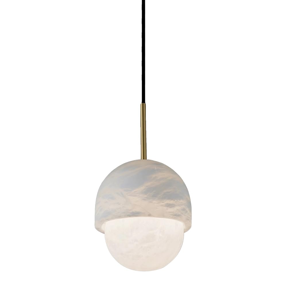 RSZCSMO Postmodern Simple LED Bedroom Bedside Chandelier Nordic Style 5.9-inch Living Room Dining Room Creative Marble Chandelier is Suitable for Bar Cafe Hotel,Lighting Fixture