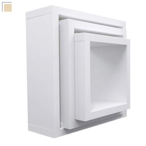 Nicho quadrado porta maternidade bebe quarto infantil MDF (Branco...