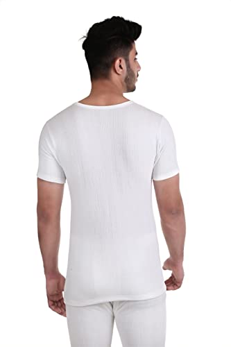 Image of Redluv Men's Round Neck Half Sleeves Thermal Top, Thermal Top for Men, Men Regular Fit Thermal Top, and Half sleeves provide extra coverage and warmth for the arms, making it a great option for layering in colder temperatures, Top for inner thermal wear men's, Top Men's Thermal Wear.