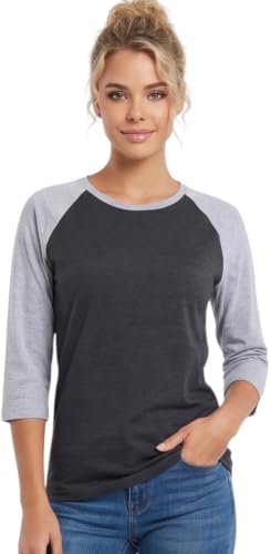 Image of ToBeInStyle Women's Classic Two Color Cotton Baseball T-Shirts