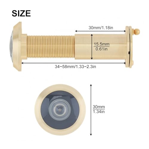 Mirilla para puerta HD: proteja su hogar y oficina con este elegante visor dorado 5