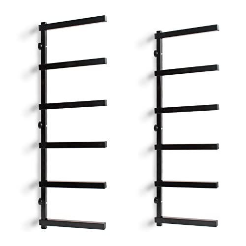 XPOtool Étagère Lourde en métal 6 Niveaux pour Stockage de Bois Rack Cantilever de 50kg par Niveau Produits Rangement Charge Lourde Rayonnage