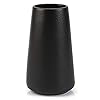 Simple Vase for Flowers Plants, Matte Vases for Modern Table Shelf Home Decor Wedding Boho Decor, 6″ H Frosted Elegant Ceramic Vase for Pampas Grass Fluffy Stem Bouquet Lavender Flowers (Black, 1)
