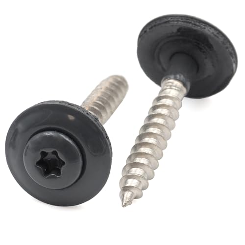 100 Stück Spenglerschrauben 4 5 x 20 mm Antrazit RAL 7016 Torx A2/V2A Edelstahl 15mm Dichtscheibe EPDM