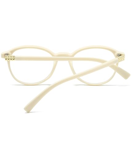 Image of EYLRIM Classic Round Glasses for Women Men Circle Frame Blue Light Glasses Nerd Eyeglasses