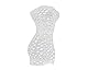 ds. distinctive style Fishnet Dessous Damen Bodysuit Trägerlose Nachtwäsche One Size Chemise für Damen für Damen - Weiß