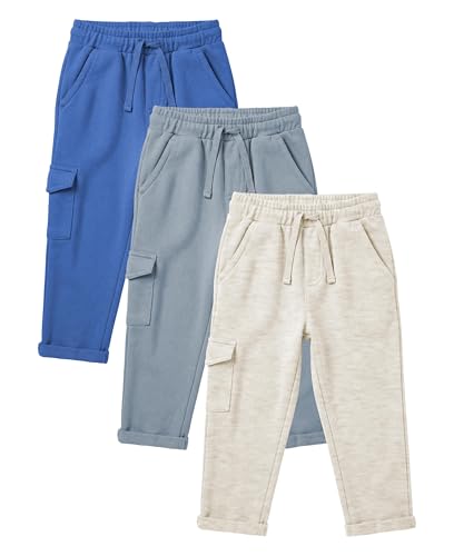 Andrew Scott - Andrew Scott Kids French Terry Joggers | 100% Cotton | Drawstring & Pockets Pants | Boys Girls | Multi Packs & Colors (62% Off Amazon Deal)