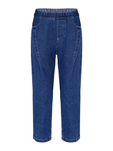 Toddler Little Boys Pull On Jeans Elastic Waist Denim Pants with Pockets Bottoms Outfits