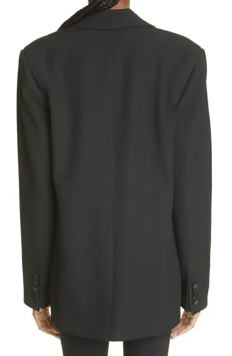 Women's Double Breasted Blazer Casual Open Front Long Sleeve Peak Lapel Work Office Suit Jacket2