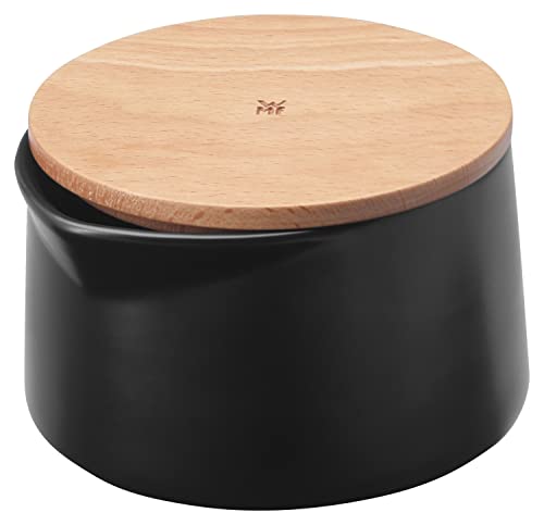 WMF Kineo Zuckerdose mit Deckel 230g, Steinzeug matt, Buchenholz,...