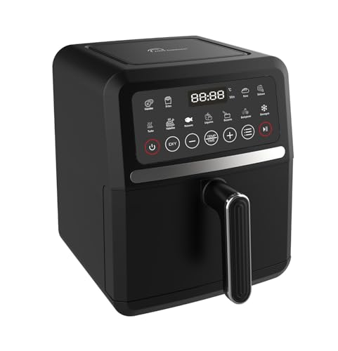 LITTLE BALANCE 8725 Crousty Light, Friteuse sans huile, Air Fryer, Sans PFAS, 11 programmes pré-définis, 5 litres pour 4 personnes, 1500 W, Noir