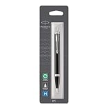 Parker IM Ballpoint Pen, Lacquer Black and Chrome Trim with Medium Point Black Ink Refill (1975554)