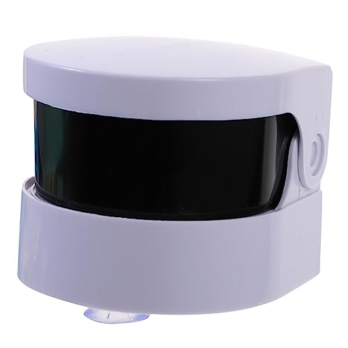 ERINGOGO Jewelry Washing Machine Tooth Fairy Coin Dentures Sonic Bathroom Line With Lid Case Jewelry Teeth Machine Cleaning Ring Machine White